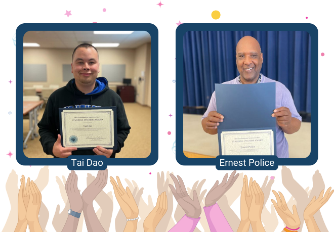 Congratulations to Transportation's Tai Dao and @cobbmscyclones's Ernest Police who have been named the Standing Ovation Award winners for the month of March! Learn more: ow.ly/fHtR50RaTiM