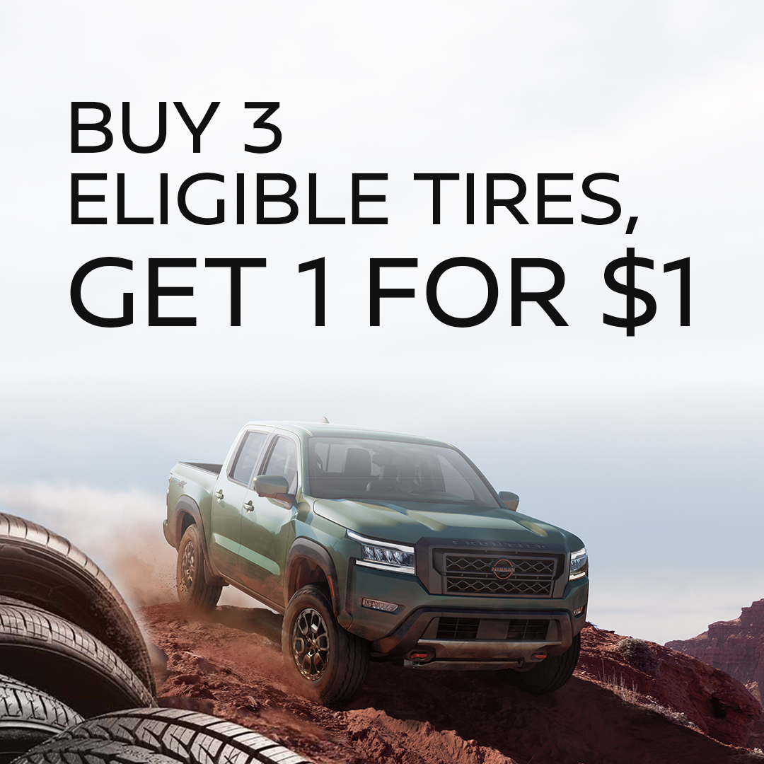 Don't forget 💲 Buy three eligible tires, get 1 for $1 through 4/30 at #FredHaasNissan! #Savings #CarDeals #Tomball