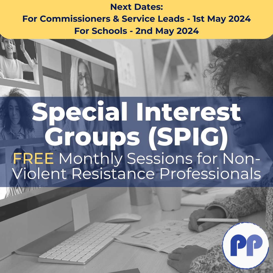 👀Booking is now open to join our Special Interest Groups (SPIG) in May! These are FREE of charge, and open to NVR Professionals. 

Book: partnershipprojectsuk.com/project/specia…

#PartnershipProjects #NONVIOLENTRESISTANCE #NVR #CAMHS #childtoparentabuse #ChildToParentViolence #familytherapist