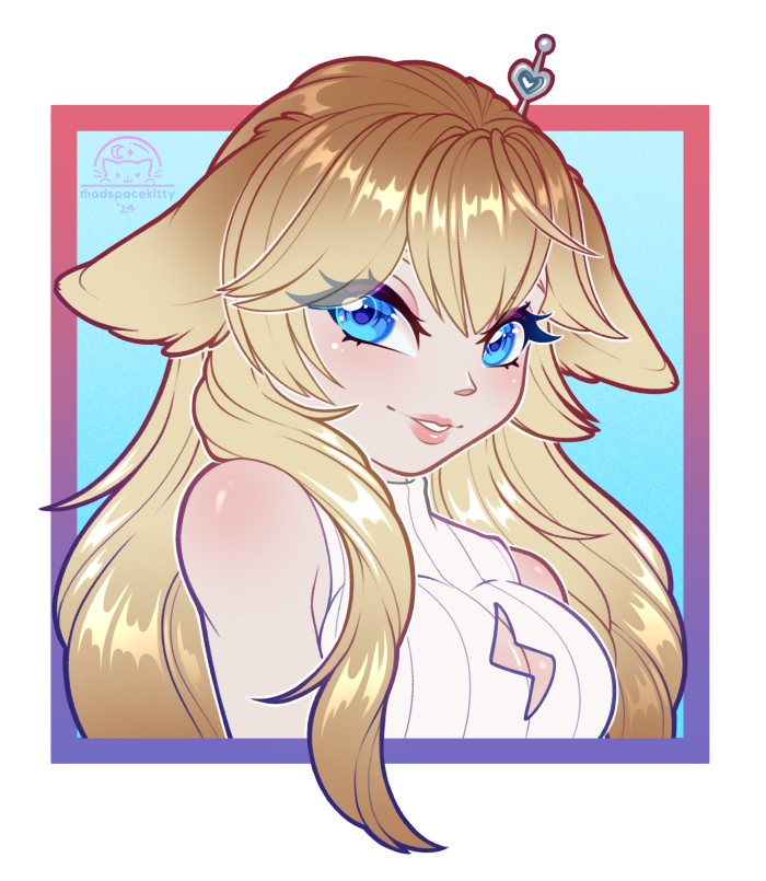Cute little bust of <a href="/lumizap/">lumizap⚡️GerVtuber</a> as a commission type example 😁