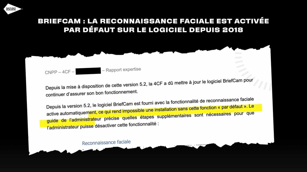 En France, plus d'une centaine de villes sont équipées du système d'analyse d'images de vidéosurveillance #Briefcam 

Un logiciel ds lequel la fonction reconnaissance faciale est activée par défaut depuis 2018, révèle un rapport confidentiel obtenu par @Disclose_ngo