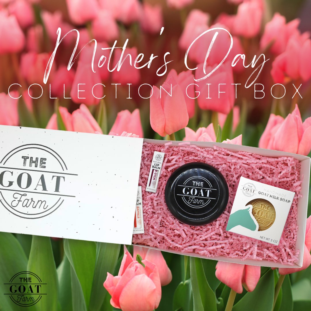 #MothersDay Collection Gift Box includes the following:

🩷Lavender Essential Oil Goat Milk Soap
🩷French Vanilla Whipped Body Butter
🩷Strawberry Lip Balm
🩷Wild Berry Lip Balm 
🩷Happy Mother's Day card that you can personalize
thegoatfarmskincare.com/product/mother…

#mothersdaygift #skincare