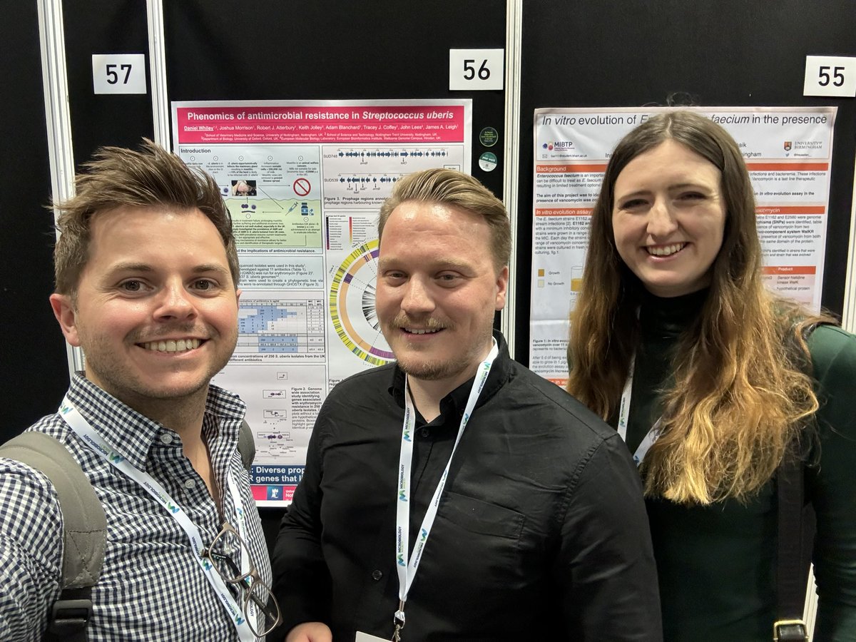 Great to catch up with old office mates! Come see <a href="/Dan_Whiley1/">Daniel Whiley</a> ‘s poster B056 to see the great work he did at <a href="/NottinghamVets/">University of Nottingham Vet School</a> #Microbio24