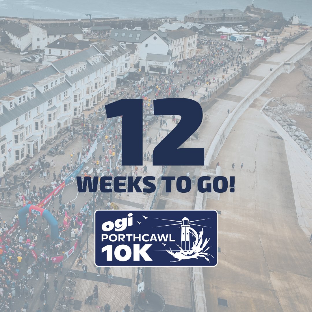 12 wythnos i fynd! The @OgiWales Porthcawl 10K is back in just 12 weeks time. We cannot wait.