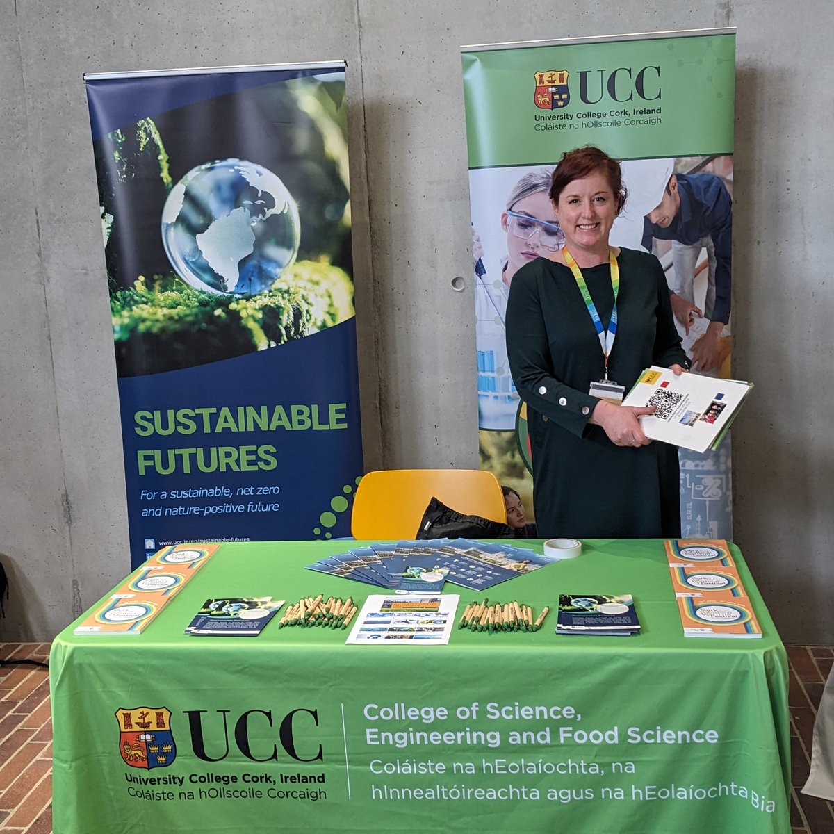 🌿🌎 Join us at the Careers For A Sustainable Future Showcase today! Explore #STEM @UCC courses and discover how you can make a positive impact on our planet. 🕒 Showcase runs until 3:30 PM!