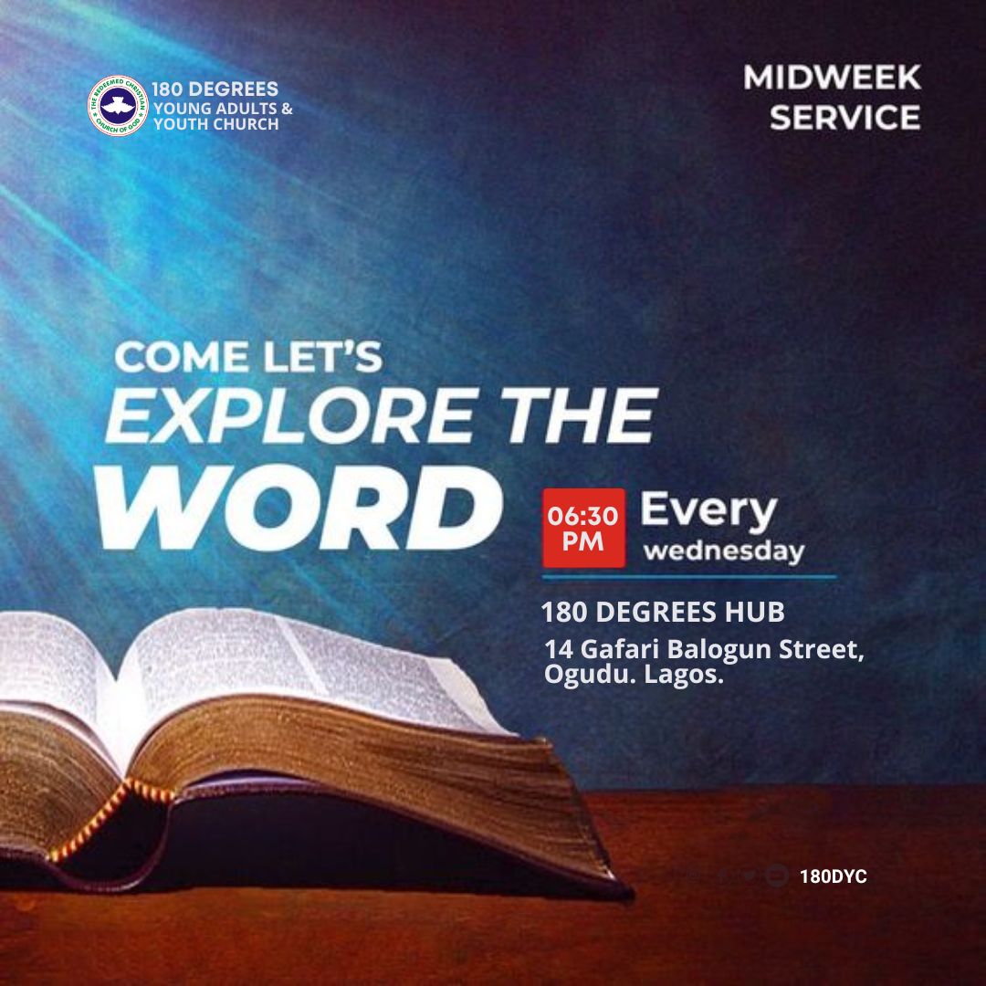 We're going! Are you?

Midweek is here! We can't wait to encounter the Lord tonight.

#rccg180dyc #identity #midweek
