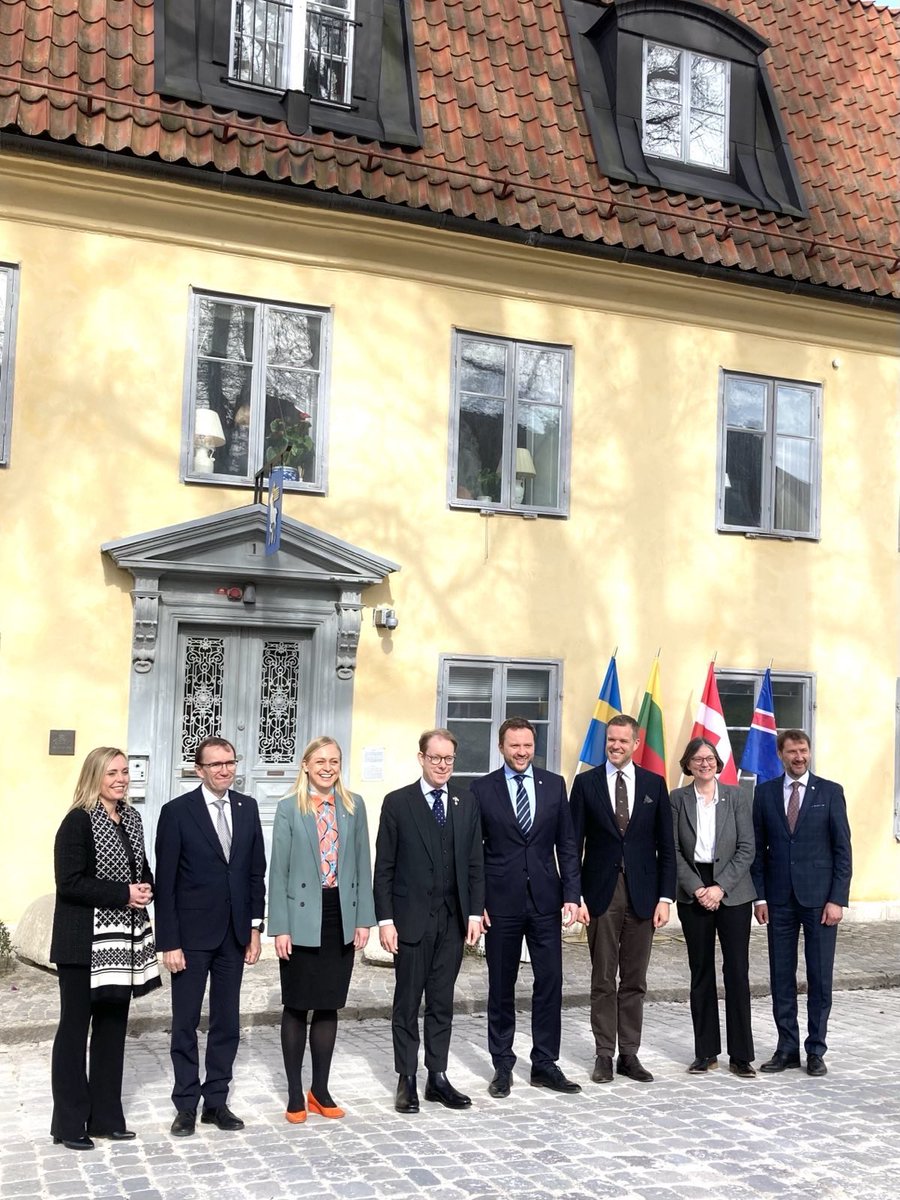 Excellent meeting of Nordic and Baltic Foreign Ministers in Visby, Gotland. Steadfast support to Ukraine continues, Russia must be stopped. Support needed for the Belarusian democratic forces and civil society. Also a good exchange on the NATO Washington summit priorities.