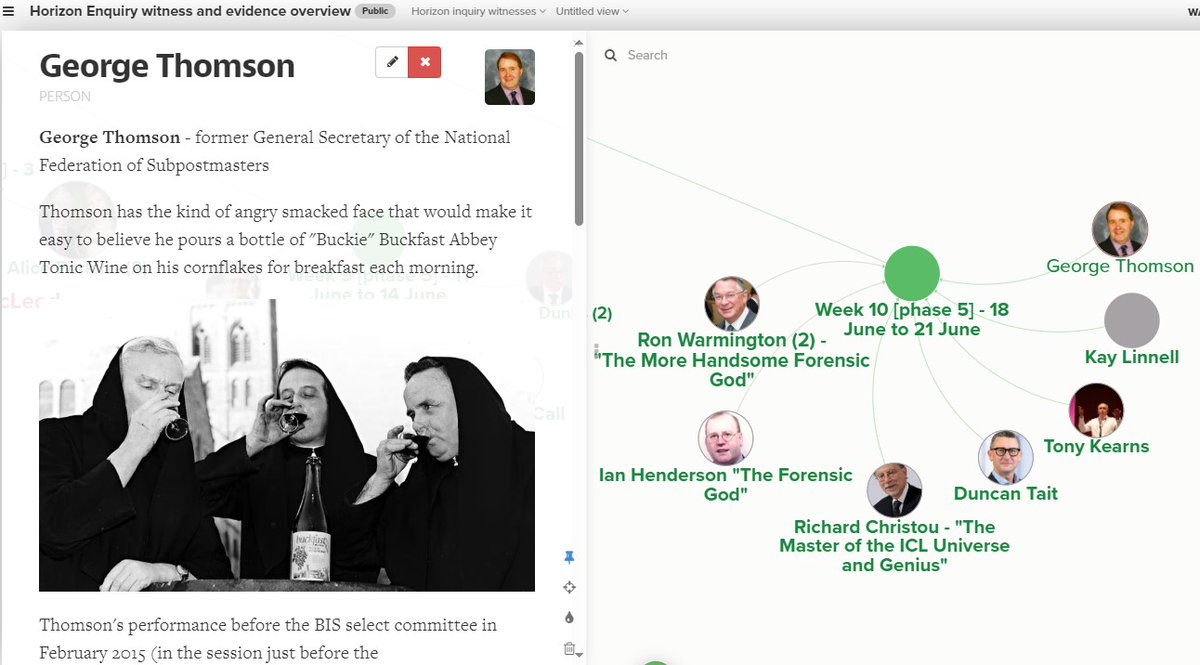 innermigration's tweet image. The comeuppance table for the current witnesses at the  Horizon Inquiry is overflowing with deserving candidates. One of my favourites for coming top of the table is ex-NFSP chief George Thomson - 
kumu.io/warrensimmons/…

@stugoo17 @BrianARogers62 @GouldsBlog
