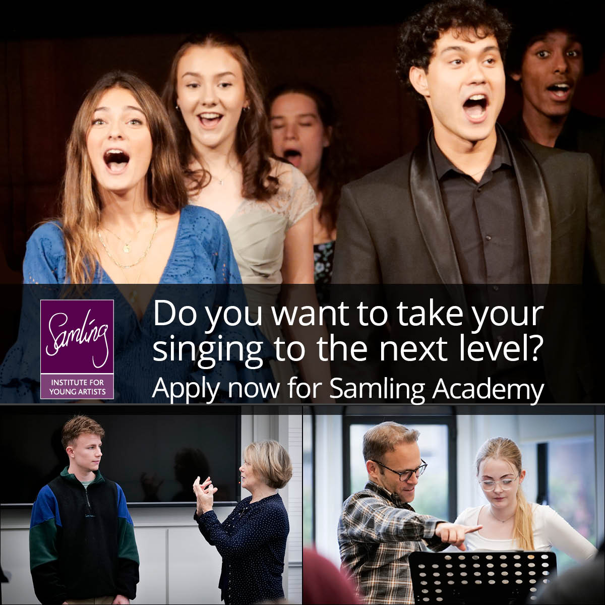 Applications are open for Samling Academy 2024/25. We want to hear from singers in the North East aged 14–21 who have the talent, potential and dedication to benefit from our intensive programme of coaching. Find out more and apply: samling.org.uk/samling-academ…