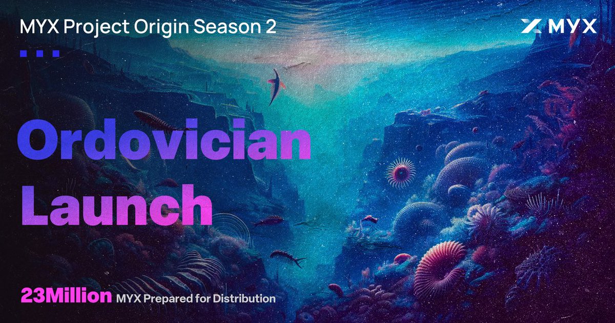 🌌#MYXProjectOrigin Season 2: The Ordovician Launch 💰 A total of 23,000,000 tokens await distribution. 🚀 This event will unfold in four stages, starting with the Voyage phase, where 0.4% of tokens will be airdropped over the first week. 🔍 For more details👇