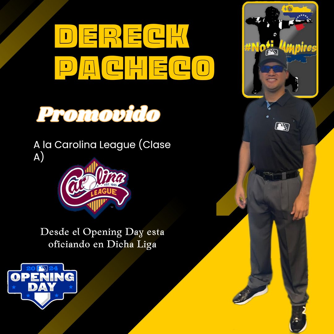 #Noti_Umpires🗞
¶
🇳 🇴 🇹 🇮 🇺 🇲 🇵 🇮 🇷 🇪 🇸
¶
#DereckPacheco promovido a Clase A. Y ya debutó en #MiLB 
¶
#HablandoEntreUmpires 🗣 💪🏼
#LoNuestroPrimero ⚾️
#UmpiresVenezolanosEnMiLB
#MiLBUmpires