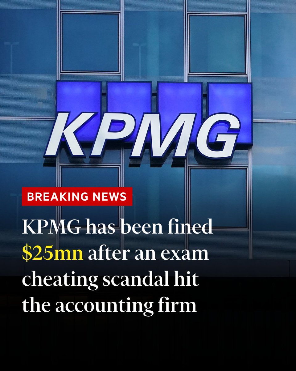 Breaking news: Hundreds of staff in KPMG’s Netherlands business, including senior partners and managers, cheated on professional exams and misled investigators #accountant #Accounting #Tax #Taxes