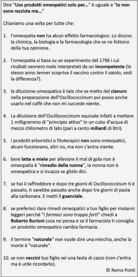 Oggi è la giornata mondiale dell'omeopatia. È bene ricordare qualche concetto base: