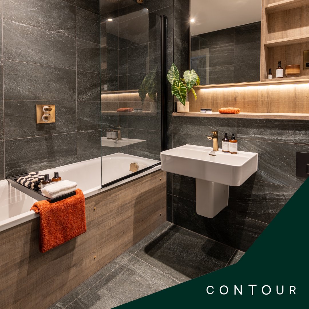 Clean, contemporary and spacious. Contour bathrooms and ensuites will be fully tiled across all four walls, from ceiling to floor and provide a premium finish. Contour, part of Manchester's world-class skyscraper district, @NewJacksonMCR. Discover Contour:…