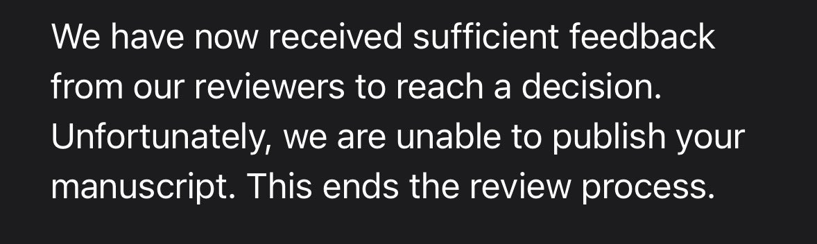 Caveating some recent X posts publication success with news from my inbox. Rejection still the modal outcome