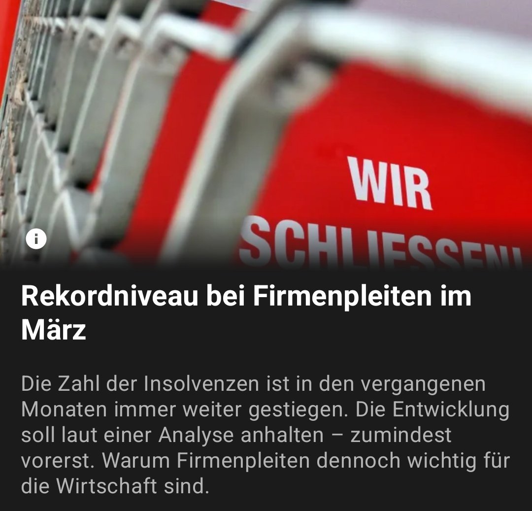 Grünes #Wirtschaftswunder und #Doppelwums. #Habeck wirkt.
Aaaber, ganz wichtig: die sind gar nicht pleite, die produzieren nur nicht mehr. 😂😂😂