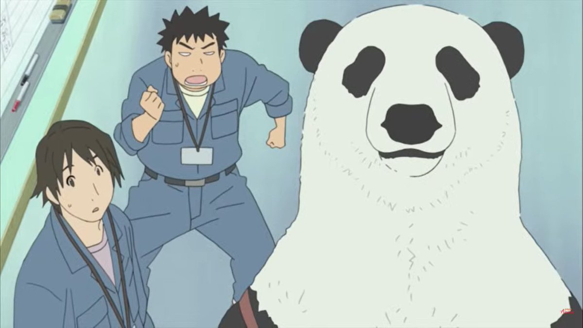 ⠀⠀
⠀⠀⠀"ไม่เป็นไร~ ไม่เป็นไร~ คุณฮันดะ ไม่มีคุณลูกค้าคนไหนมองออกหรอกครับว่าเป็นหมีขั้วโลกที่ทาสีมา" 

จะเกิดอะไรขึ้นเมื่อคุณหมีขั้วโลกและแพนด้าคุงสลับหน้าที่กัน
สามารถรับชมแบบถูกลิขสิทธิ์ได้ที่ YT ช่อง POPS Anime Thailand นะครับ
youtu.be/p6-tQkh0suY?si…