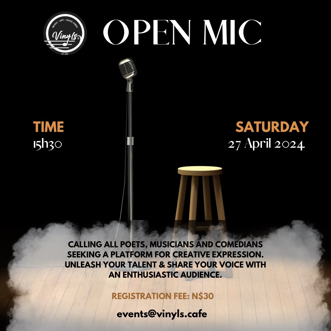 Founder of The Jiggy Jamboree, she’s dedicated to nurturing talent and fostering community through the power of words. Join her in celebrating the art of storytelling and the magic of verse at Vinyls Open Mic Night on Saturday, 27 April 2024.