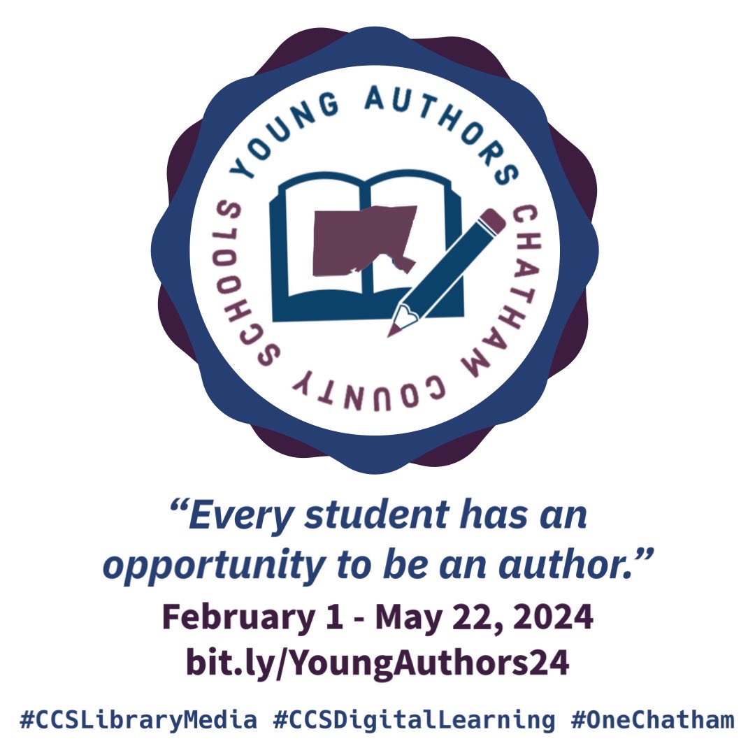 PARENTS! Today is the last day for students to submit their stories 📚 for publication! Visit ow.ly/QC4j50Rcc6P for more information, and visit sites.google.com/chatham.k12.nc… to see our published stories! #ccslibrarymedia #ccsdigitallearning #onechatham