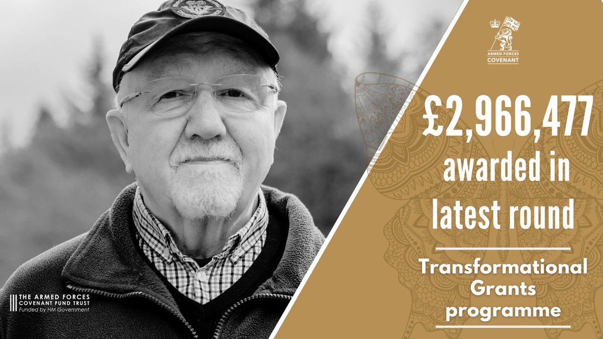 We’ve awarded almost £3M to 9 transformative projects in this round of the Transformational Grants programme! Discover more about these fantastic projects which are set to bring about positive, systemic change within the Armed Forces community bit.ly/3UbakYj