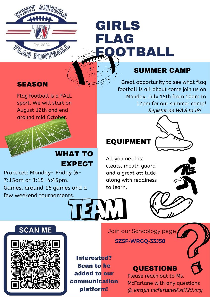 Interested in joining Flag Football next Fall?? Check out some information here! Go Blackhawks! @WAHSBlackhawks @WAactivities