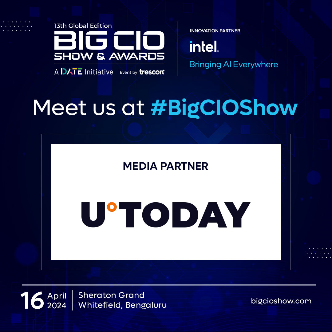 Utoday_en's tweet photo. https://t.co/jsqU2ZIkVi is proud to be a media partner for the 13th edition of the Big CIO Show & Awards!
📆April 16, 2024
🌏Bengaluru, India
Dive deep into the world of emerging technologies!
Register: https://t.co/g0TQ0TnYrA
#BigCIOShow @TresconGlobal https://t.co/yGkdMih841