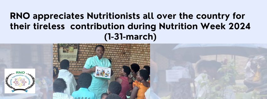 With great pleasure,  we would like to extend our gratitude to all #Nutritionists in Rwanda & those who're practising in #HealthCenters in particular for their invaluable commitment throughout #NutritionMonth2024 by educating Parents on optimal Nutrition for young children & PLW