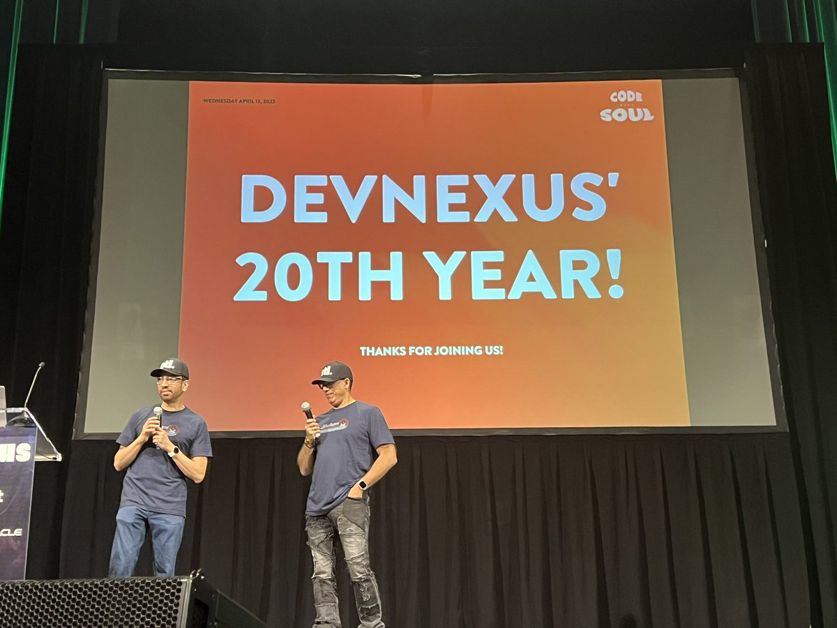 20 years of #Java innovation at @devnexus!

Thx @atlantajug @prpatel @vincentmayers