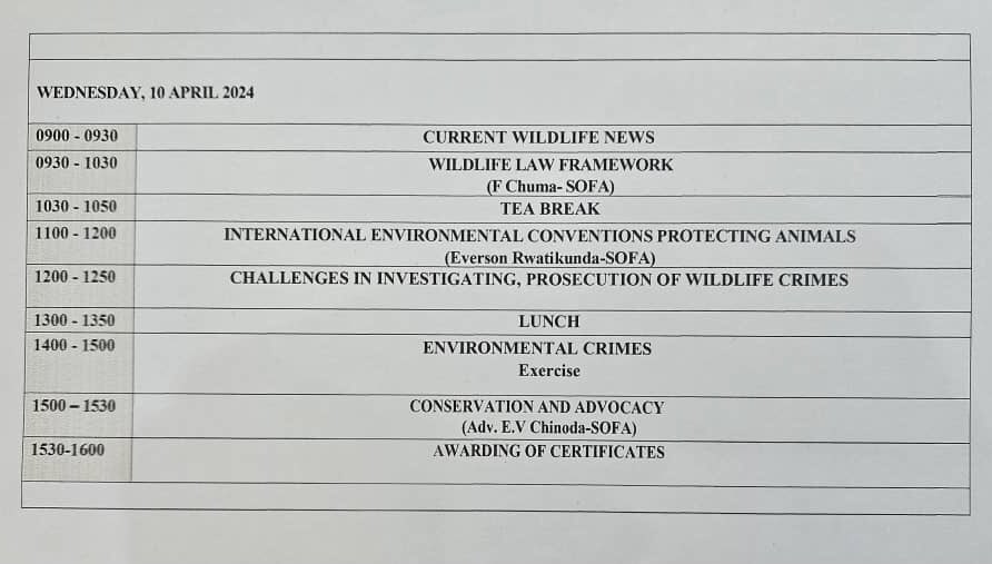 On the day 3 of the Animal Law Training, We explored the framework of wildlife law, the role of international environmental conventions, and the challenges of tackling environmental crimes. @gcafrica_zw 
#animallaw
#EnvironmentalCrime