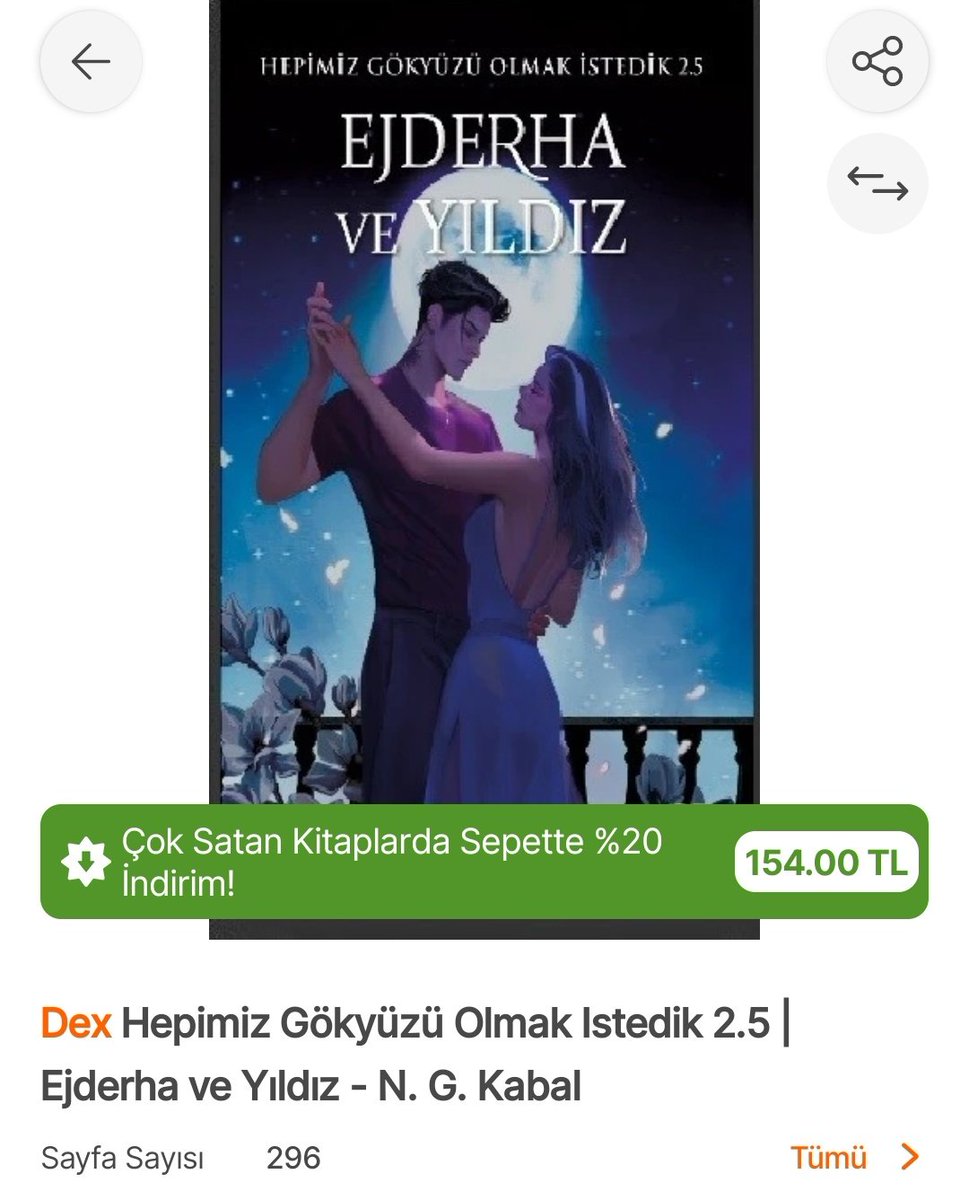 Ejderha ve Yıldız ciltsiz versiyonu Hepsiburada'da %20 indirime girmiş. Bir önceki indirim %15'ti.