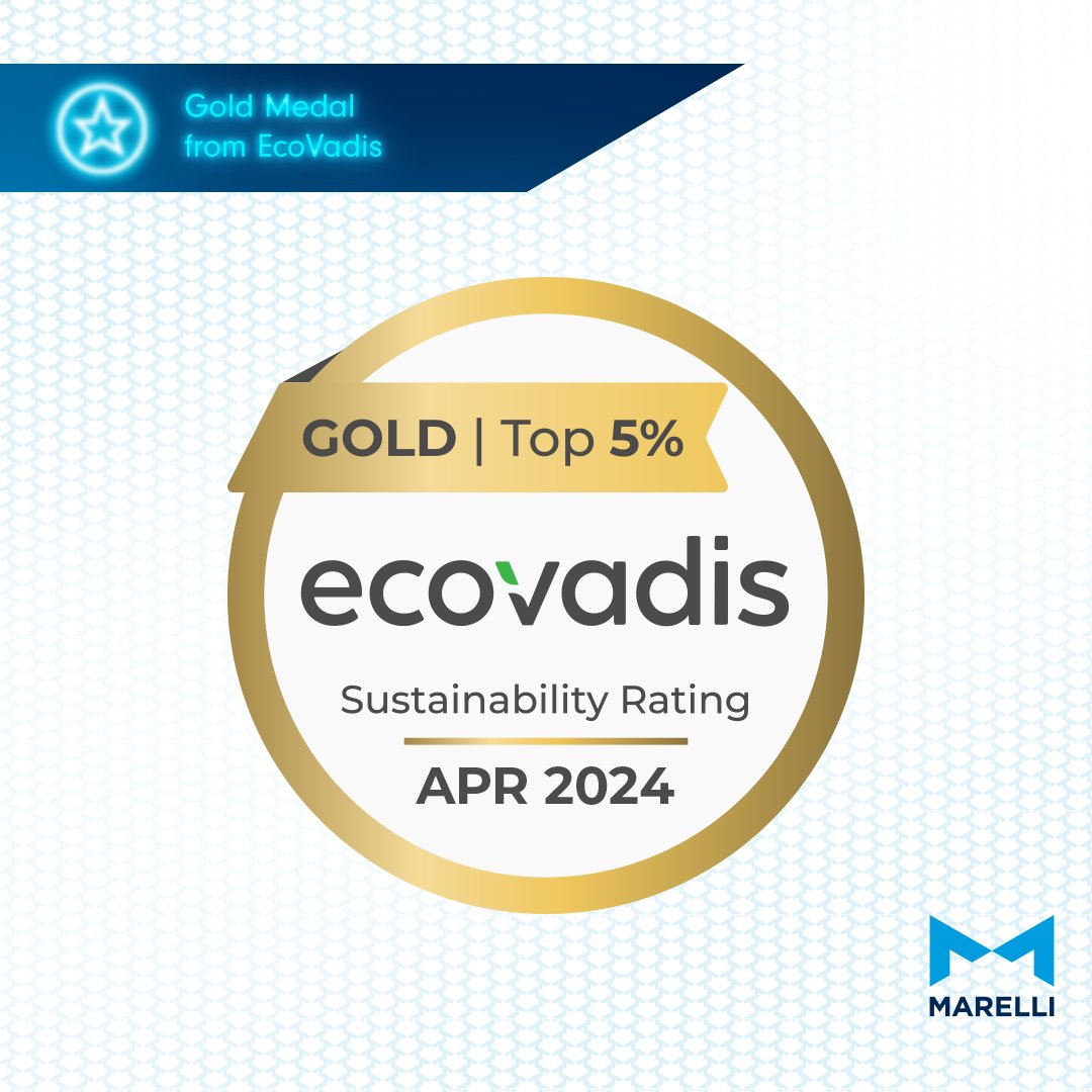 #Marelli was awarded a gold medal from EcoVadis for its notable improvement on our labor and human rights score in addition to sustainable purchasing. This acknowledgement signals our commitment to embracing responsible business practices worldwide.