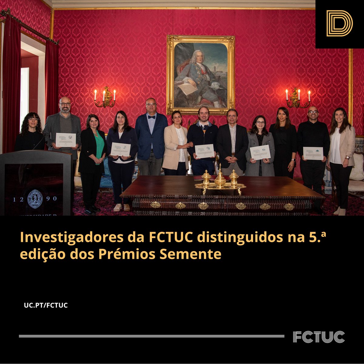 Investigadores da FCTUC distinguidos na 5.ª edição dos Prémios Semente. Mais informações em: uc.pt/fctuc/noticias…