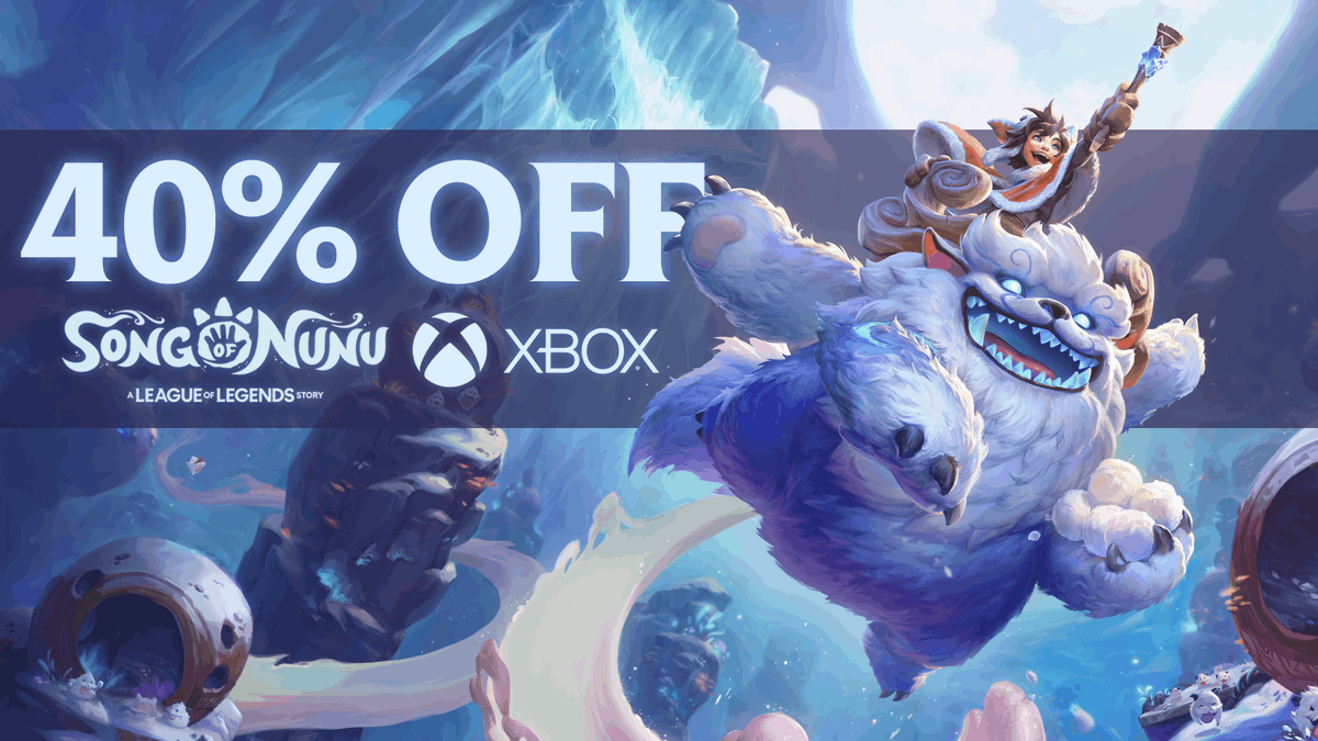 Join Nunu and Willump on a wild adventure looking for the Heart of the Blue in this single-player narrative story, with puzzles combat, legendary champions and tons of paws! 🐾 Song of Nunu is 40% off on XBOX 🟢 for a limited time 💫 xbox.com/es-ES/games/st…