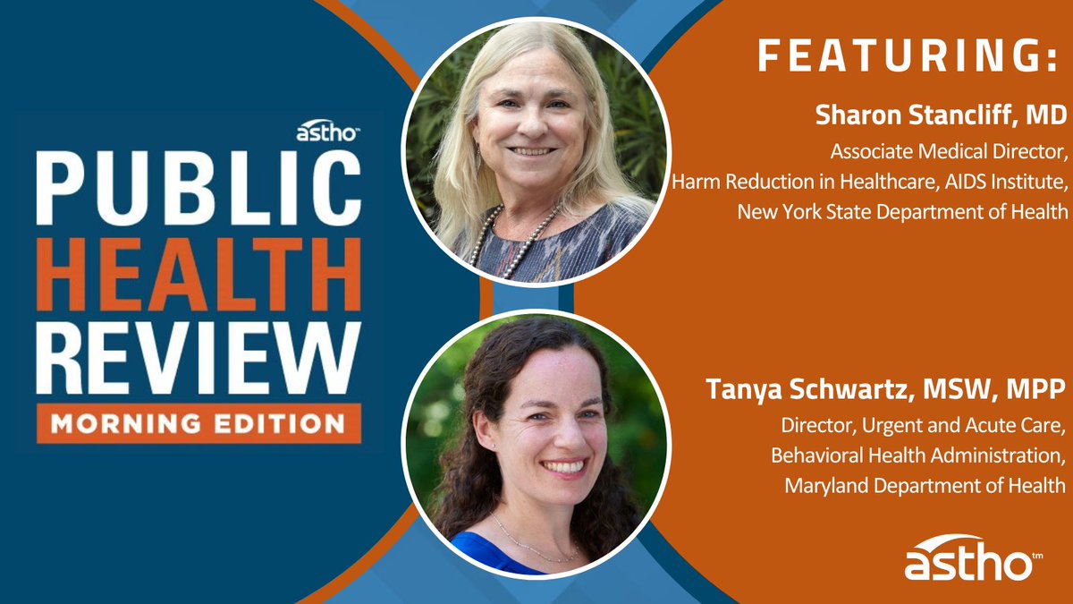 On today’s #PHRME, @NYSDOH’s Dr. Sharon Stancliff reviews a recent study on #naloxone dosage levels. @MDH_BHA's Tanya Schwartz shares @MDHealthDept's new pilot program funding #BehavioralHealth mobile support services & crisis stabilization centers.
▶️discover.astho.org/4aNL0Np