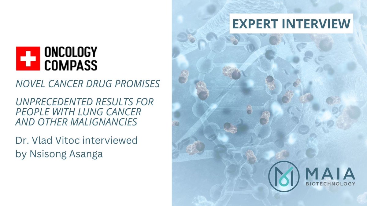 CEO Vlad Vitoc was featured in @OncologyCompass’s April Issue to discuss our cancer telomere targeting agent THIO, ongoing phase 2 trial data evaluating THIO-101 in patients with #NSCLC, 100% DCR in 2nd line and more. Dive into how THIO works here: bit.ly/43ZqnMg $MAIA