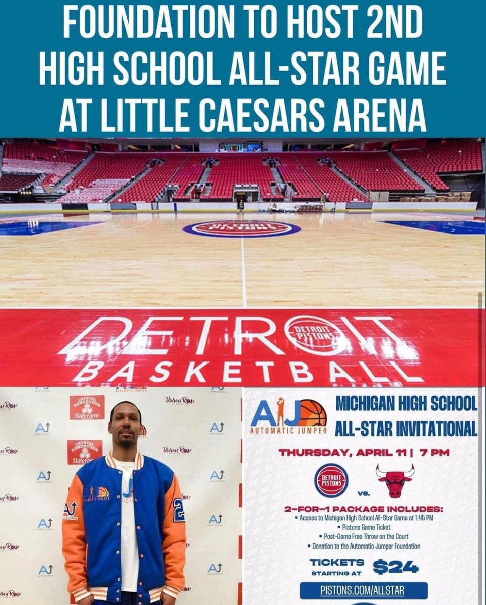Head Boys Basketball Coach Karlin Traylor to coach East All-Stars @ Little Caesars Arena 4/11 1:45pm 🏀
Senior Marquis Cribbs has also been selected to represent the East squad
Tickets available online