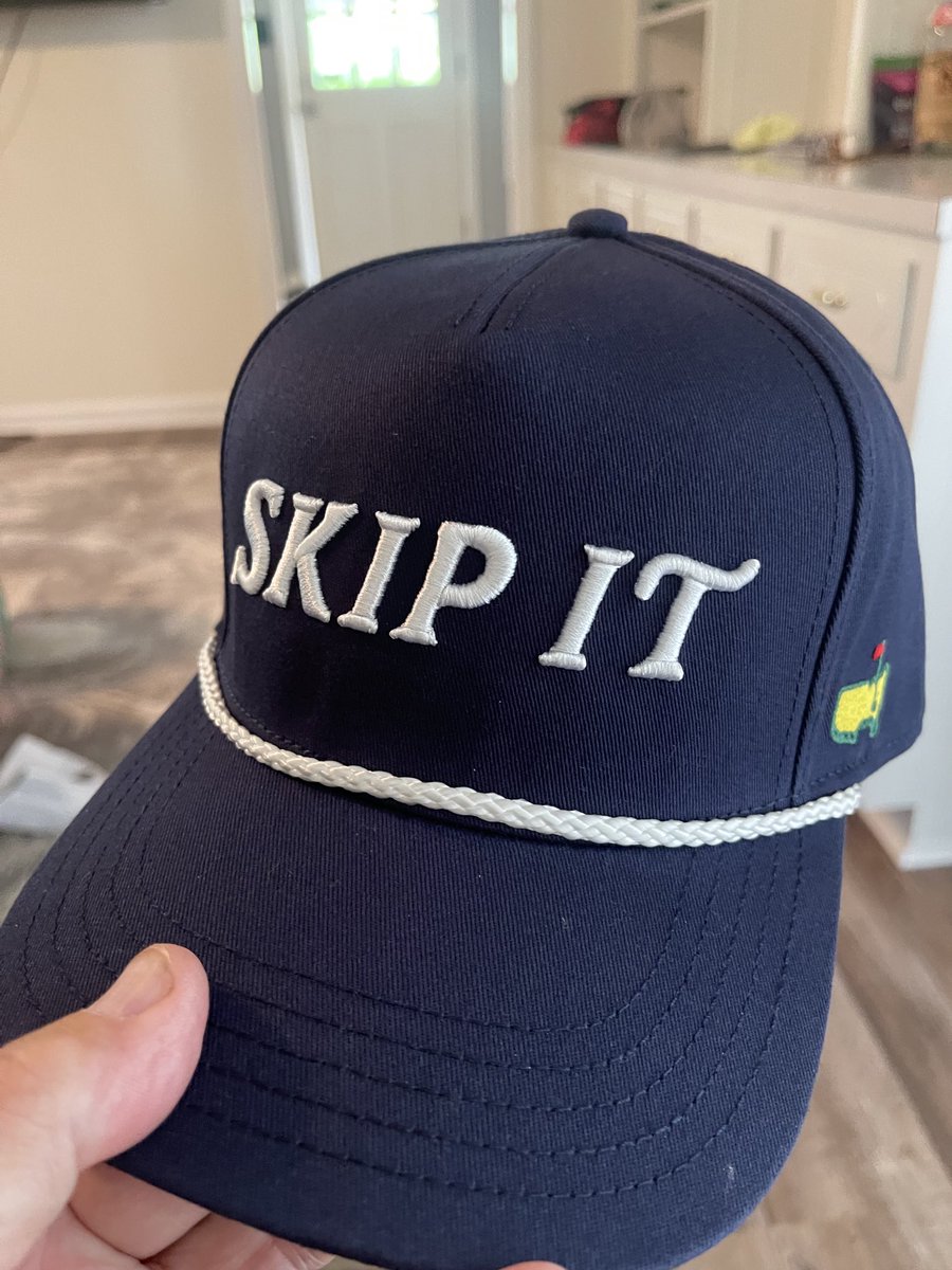 Fun filled fact ⁦@TheMasters⁩ In 1987 ⁦@KenGreenGolf⁩ and I invented the skip shot on 16. Now selling hats. Seems like we should get a % of sales!!! 💰💰💰💰💰💰