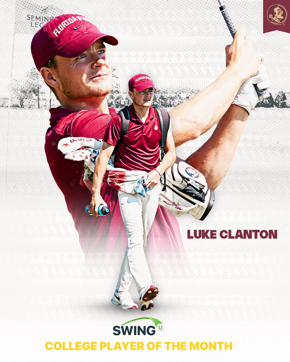 Going 𝑵𝒂𝒕𝒊𝒐𝒏𝒂𝒍 📈 Luke Clanton has been named the SwingU College Player of the Month! #OneTribe | #GoNoles