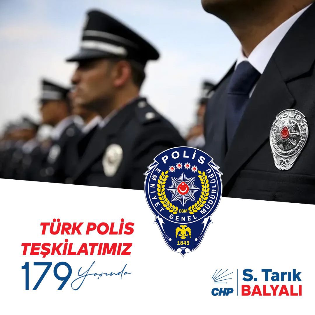 Polis Teşkilatı Kuruluş Günü'nü kutluyor, ülkemizin huzur ve güvenliği için özveriyle görev yapan tüm polislerimize teşekkür ediyorum.