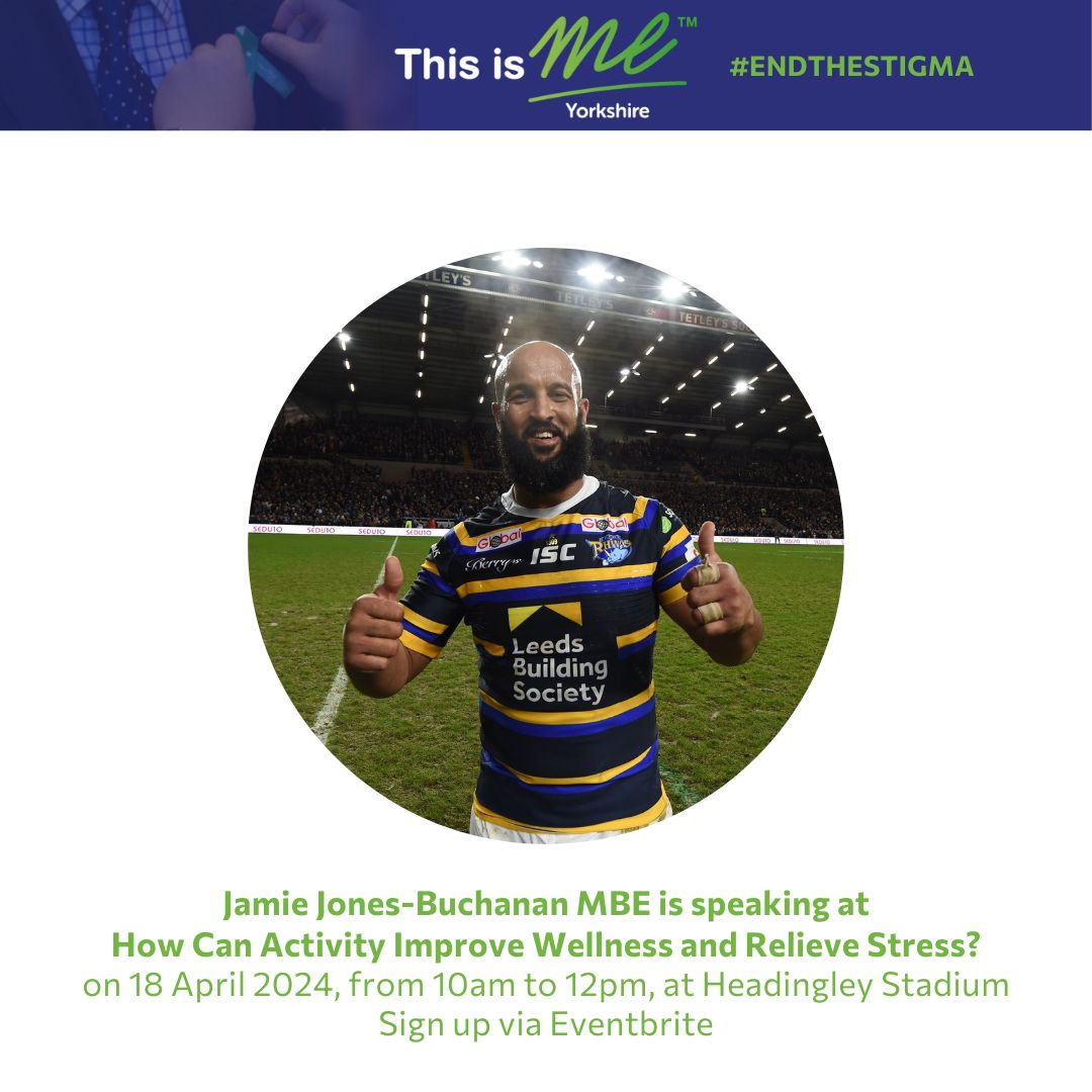 Have you signed up for ‘This is Me Yorkshire: How Can Activity Improve Wellness and Relieve Stress?’, taking place on 18 April at Headingley Stadium? Here's one of our great speakers! bit.ly/43az71E #StressAwarenessMonth #workplacewellbeing