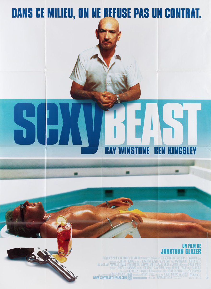 French film poster #SexyBeast (2000 - Dir. #JonathanGlazer) #BenKingsley #RayWinstone  #IanMcShane #AmandaRedman #JamesFox