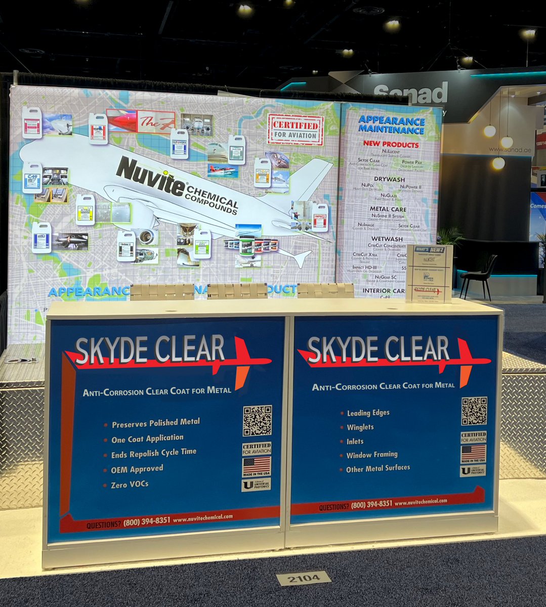 DAY TWO at MRO Americas in Chicago, IL. Visit us in booth #2104 to speak with our experts!! ✨✈️
 
 #Nuvite #NuviteChemical #Detailing #Polishing  #MetalPolish #MRO #MROAmericas #MROAmericas2024 #AviationWeek #Chicago #NewProducts #ProductLaunch #SkydeClear #PowerPax #NuLucent