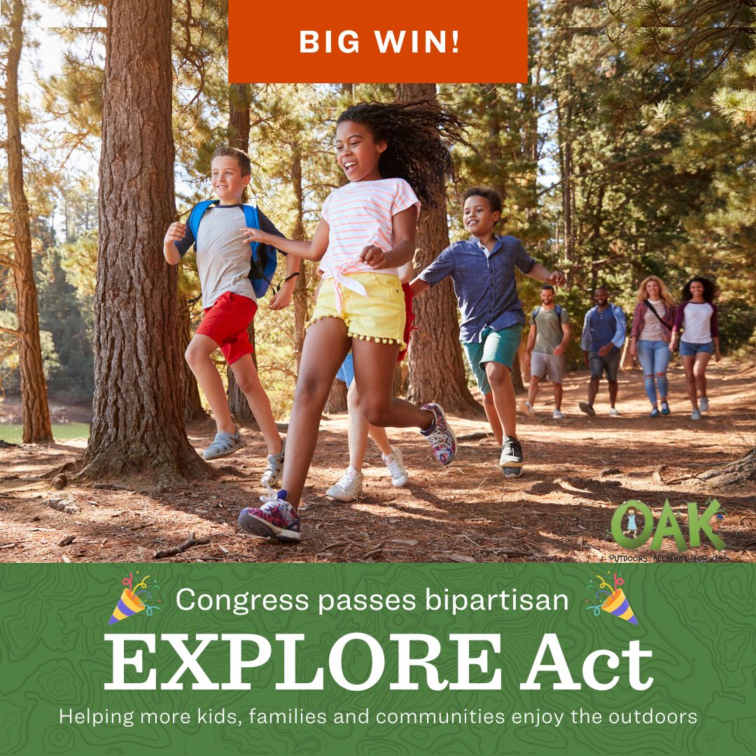 Thank you @RepWesterman and @RepRaulGrijalva who co-sponsored the bipartisan outdoor rec package EXPLORE Act that passed in Congress yesterday 🙌 This move will help us get more kids, families and communities outdoors! OAK statement: outdoorsallianceforkids.org/oak-celebrates…