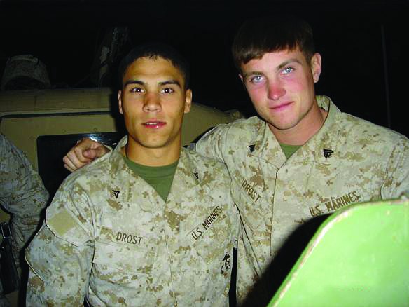 Brother and sisterhood is emblematic for anyone who has served in the military. Marine Corps veteran Jacob Drost (left) and his younger brother, Isaac (right), take this concept to another level. Click here to read more: dav.la/3d8. #NationalSiblingsDay #SiblingsDay