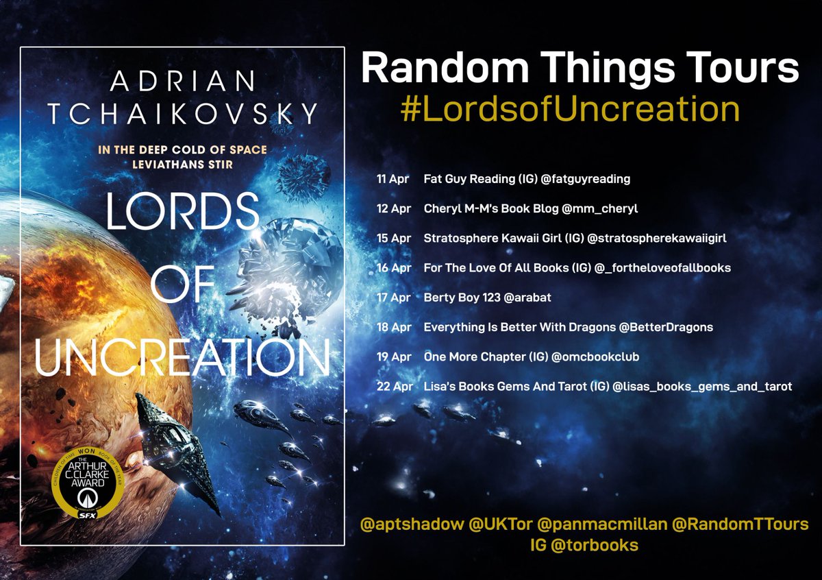 Just one more day until the publication of Lords of Uncreation by @aptshadow, the finale in The Final Architecture trilogy 🎉 Keep an eye out for all these reviews: buff.ly/49xuCjl