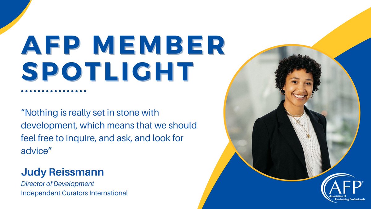 In this AFP Member Spotlight, Judy Reissman, director of development at Independent Curators International, shares insights from her consulting experience, including the impact of team size on communication and the value of collaboration. afpglobal.org/news/afp-membe…