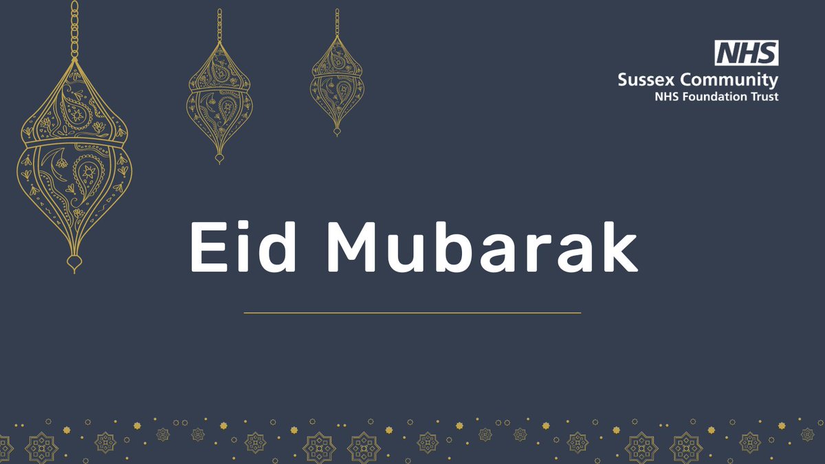 Eid Mubarak to all our patients, carers, staff, partners and communities marking the end of Ramadan. Wishing you a joyful and blessed festival 🌙