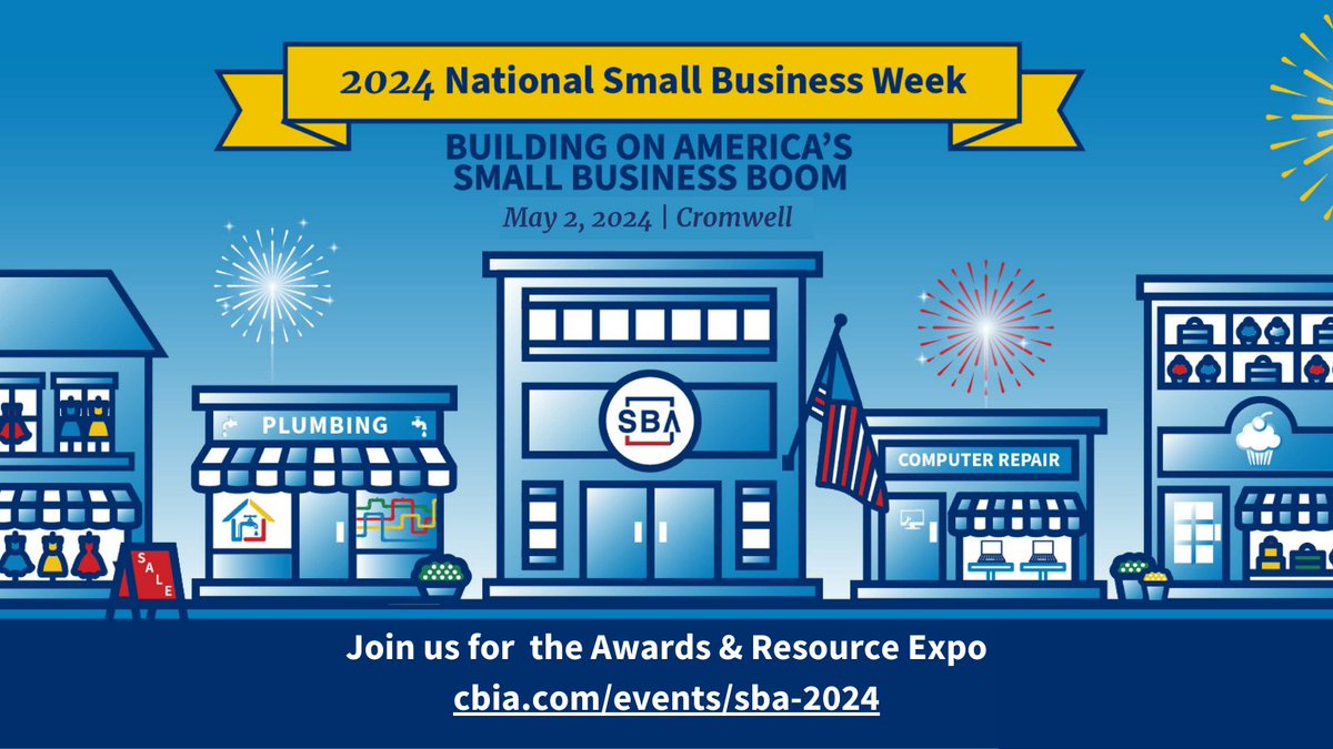 Join us to celebrate 11 award-winning small businesses in CT! cbia.com/events/sba-2024