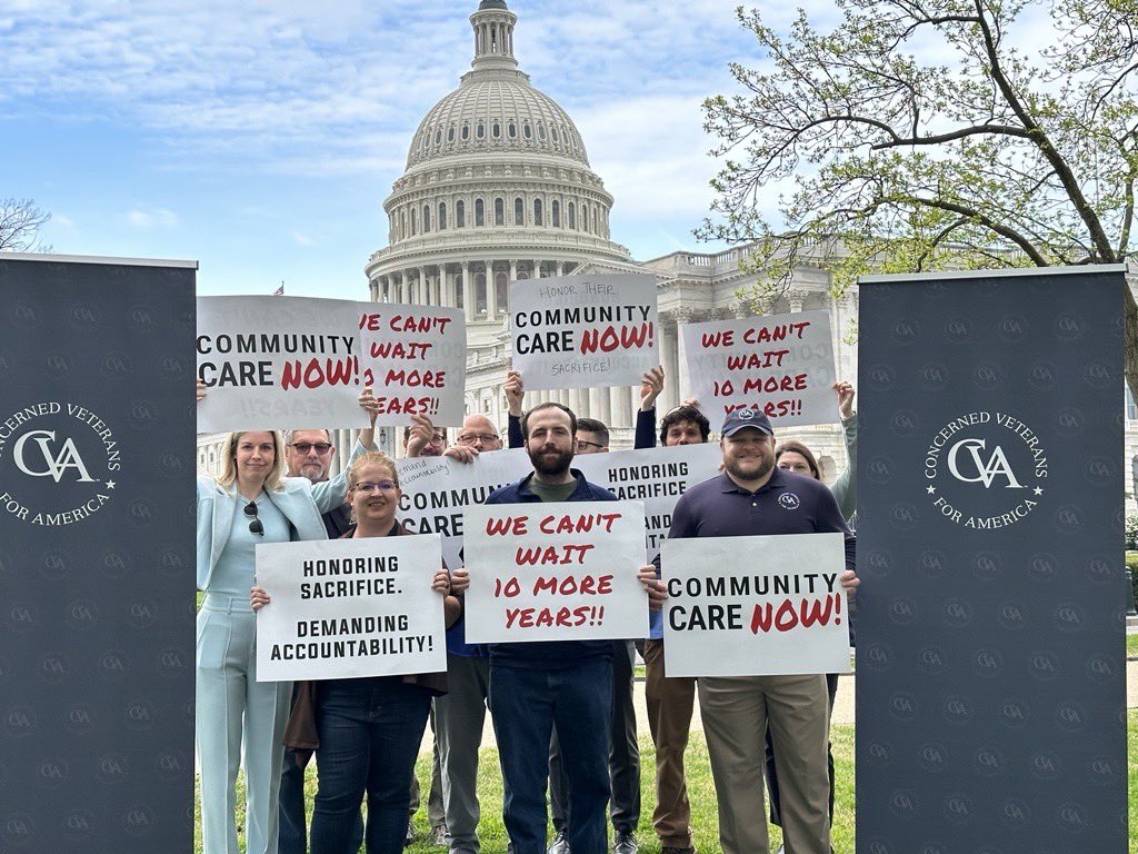 10 years ago the Phoenix VA scandal rocked @DeptVetAffairs and exposed systemic failures that affected untold numbers of veterans. We’re in DC to tell Congress we can’t wait another decade. We need options now. #CommunityCareNow