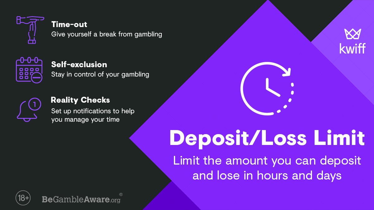 We have deposit limits, to limit the amount you can deposit and lose in hours and days. 🚫 Deposit Limits ⏳ Time-Outs 🛑 Reality Checks 🔞 | BeGambleAware.org